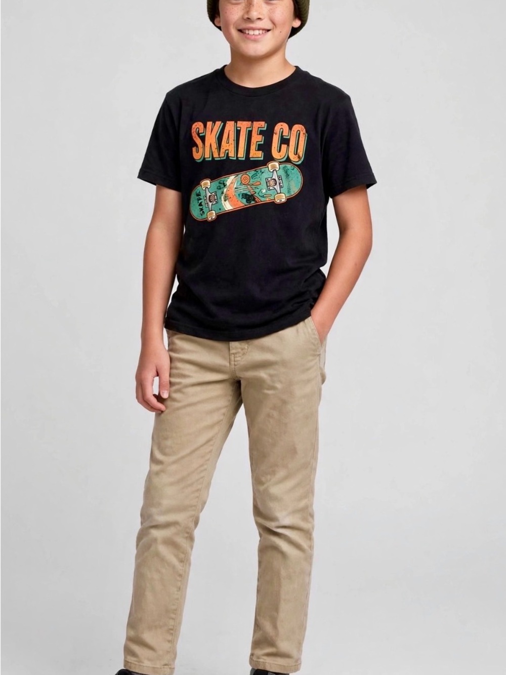RSQ Boys Khaki Chino Slim Fit Pants Size 10- School/ uniform/ skater casual